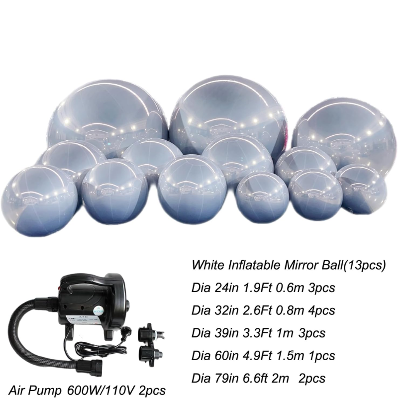 Mirror Glow Metallic aufblasbarer Ball