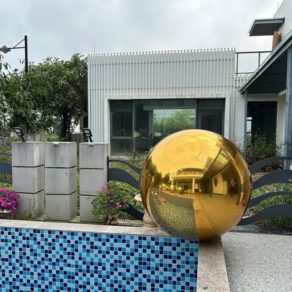 Golden Glow Inflatable Mirror Sphere