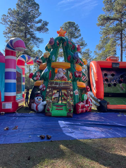 Inflatable Christmas Tree Bounce House Fun