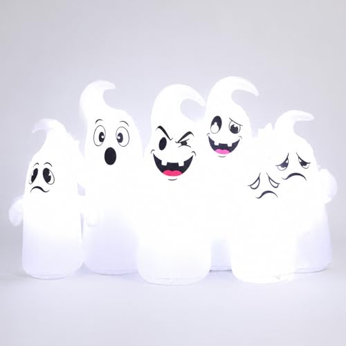 Halloween Inflatable 6 Cute Ghosts with LED Yard Decoration
