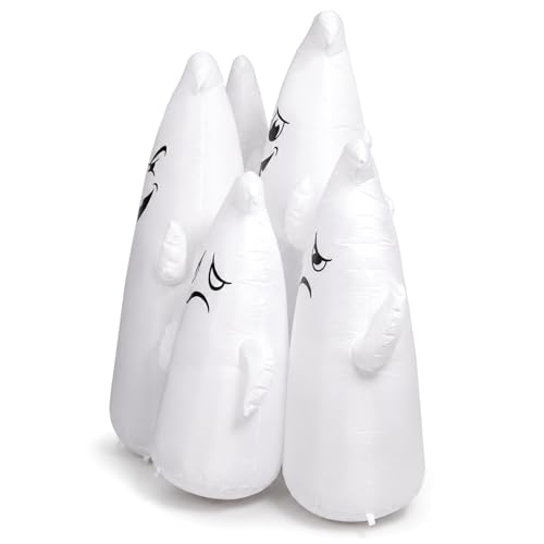 Halloween Inflatable 6 Cute Ghosts with LED Yard Decoration