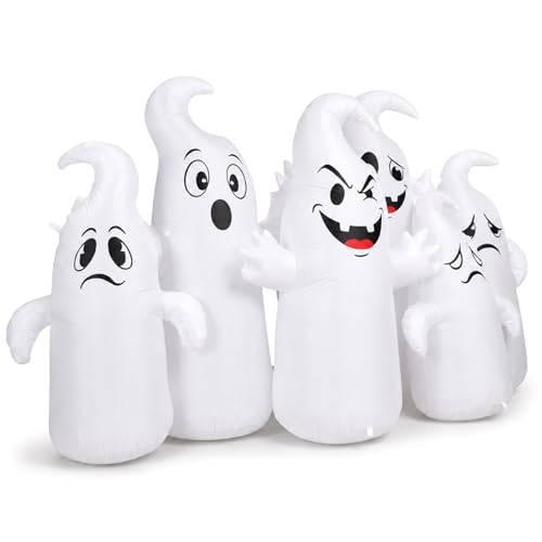 Halloween Inflatable 6 Cute Ghosts with LED Yard Decoration