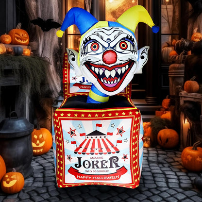 10 Ft Halloween Inflatable Clowns Arched Door Outdoor Decorations, Day of The Dead Blow Up Yard Decor with Built-in LED Light (Plug in) for Lawn Home Dia de Los Muertos Party Indoor Outdoor