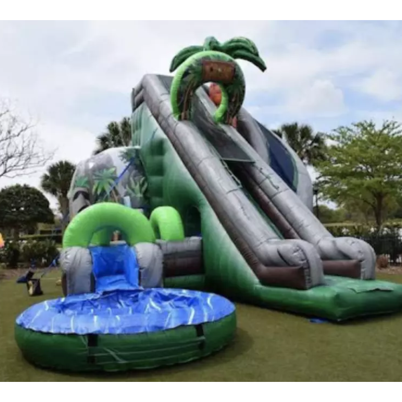 Jungle Curve Inflatable Water Slide