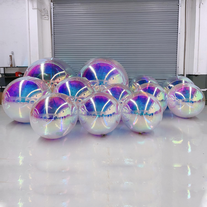 Glow Sphere Iridescent Inflatable Mirror Balls