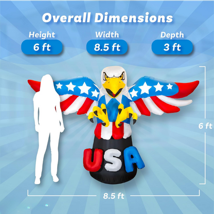 4th of July Patriot Eagle Inflatable Decor