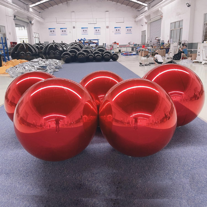 Vivid Sphere Red Inflatable Mirror Balls