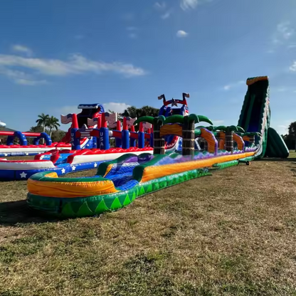 Inflatable Tropical Water Slide with Pool