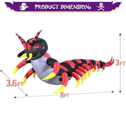Centipede Inflatable Outdoor Decor with LED Lights