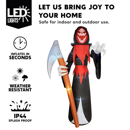Grim Reaper Tall Halloween Inflatable Outdoor Decoration Display