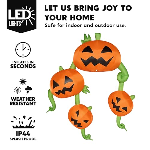 Halloween Inflatable Outdoor Roof Pumpkin Display