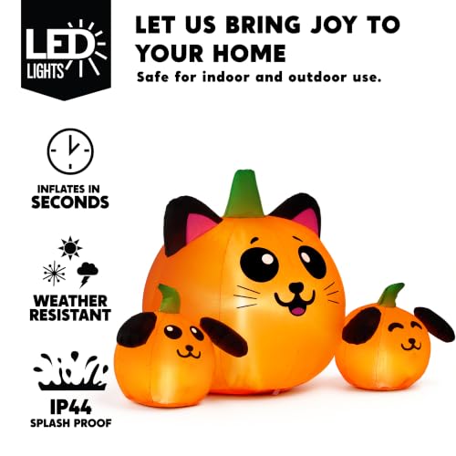 Halloween Inflatable Pumpkin Cat and Dog Decoration