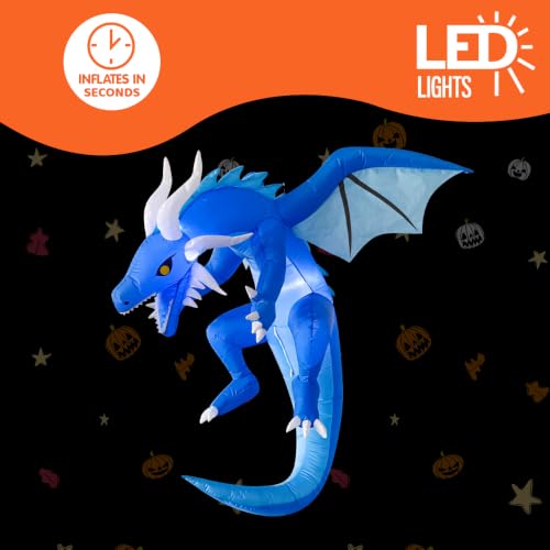 Hanging Ice Dragon Inflatable Halloween Decoration for Outdoor Events