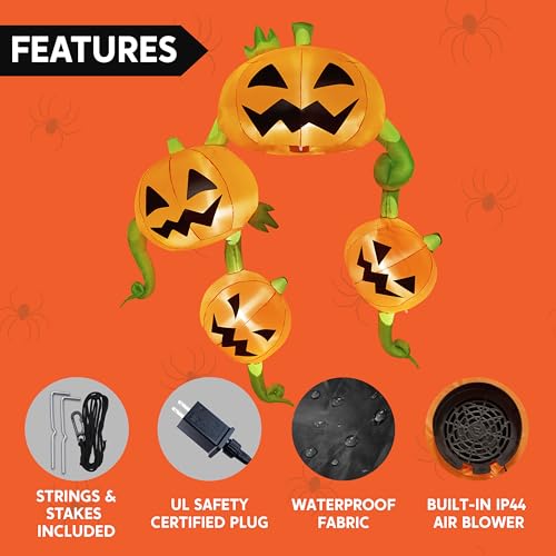 Halloween Inflatable Outdoor Roof Pumpkin Display