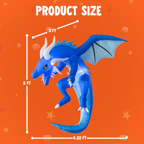 Hanging Ice Dragon Inflatable Halloween Decoration for Outdoor Events