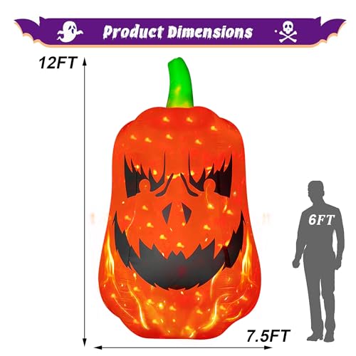 Lighted Giant Inflatable Jack O Lantern Yard Decoration