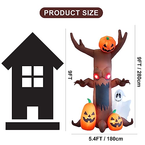 Pumpkin Ghost Tree Halloween Inflatable Outdoor Decoration