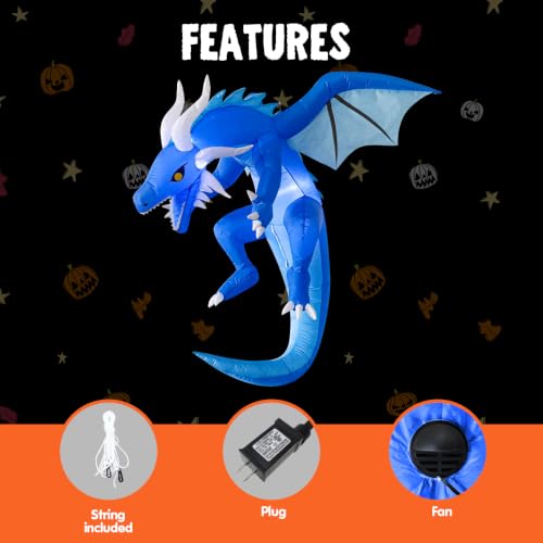 Hanging Ice Dragon Inflatable Halloween Decoration for Outdoor Events