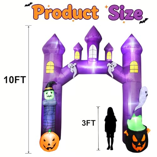10FT Halloween Inflatable Castle Archway Outdoor Entrance
