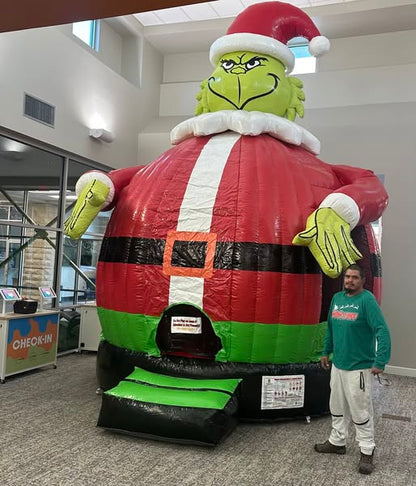 Inflatable Grinch Bounce House Christmas Fun