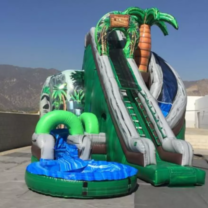 Jungle Curve Inflatable Water Slide