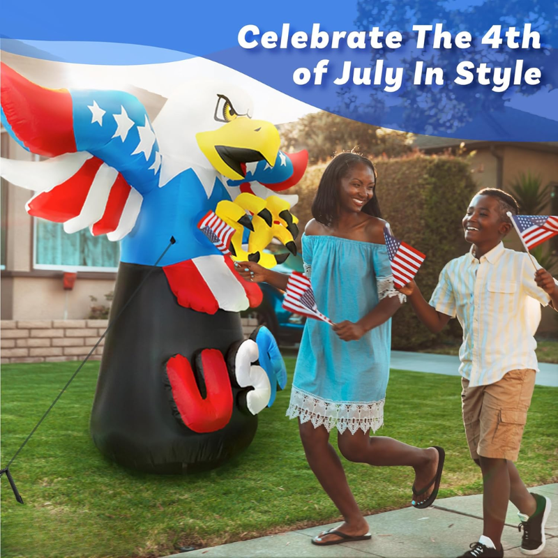 4th of July Patriot Eagle Inflatable Decor