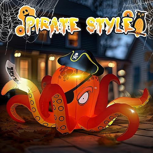 Pirate Octopus Inflatable Halloween Decoration