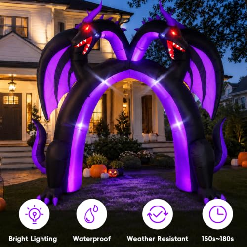 Halloween Inflatable Dragon Archway Walk Through Entrance