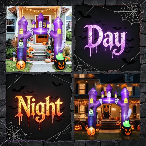 10FT Halloween Inflatable Castle Archway Outdoor Entrance