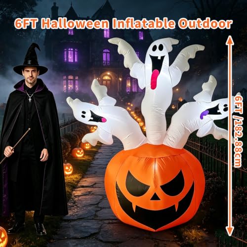 Inflatable Yard Decoration Halloween Pumpkin Display