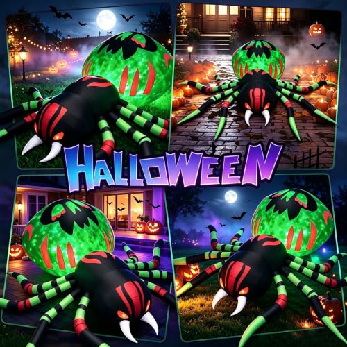 Inflatable Spider Yard Decor for Halloween Event Displays