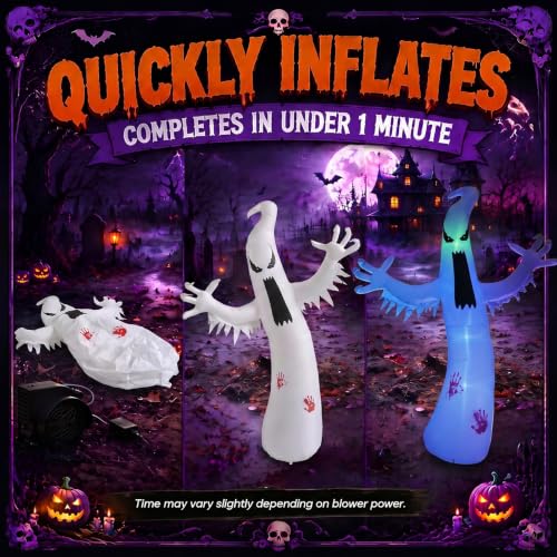 Halloween Inflatable Ghost Outdoor Lighted Blow Up Display