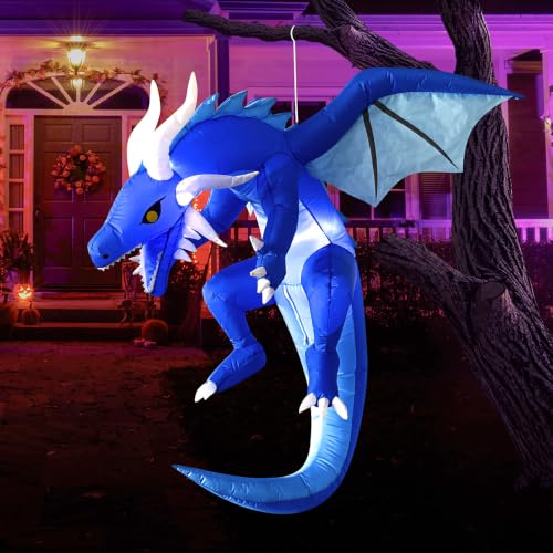 Hanging Ice Dragon Inflatable Halloween Decoration for Outdoor Events