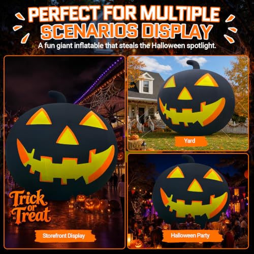 Commercial Giant Inflatable Pumpkin Display for Halloween Events