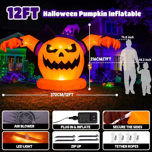 Outdoor Inflatable Pumpkin Decoration for Halloween Events