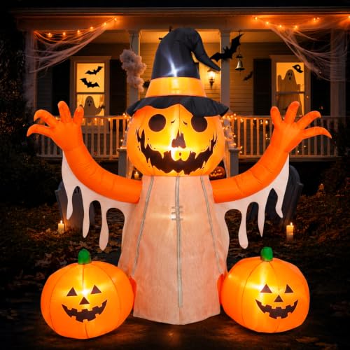 Halloween Inflatables Pumpkin Scarecrow Outdoor Decor