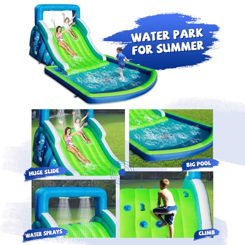 Inflatable Water Slide Huge Blow Up Water Park for Outdoor Backyard