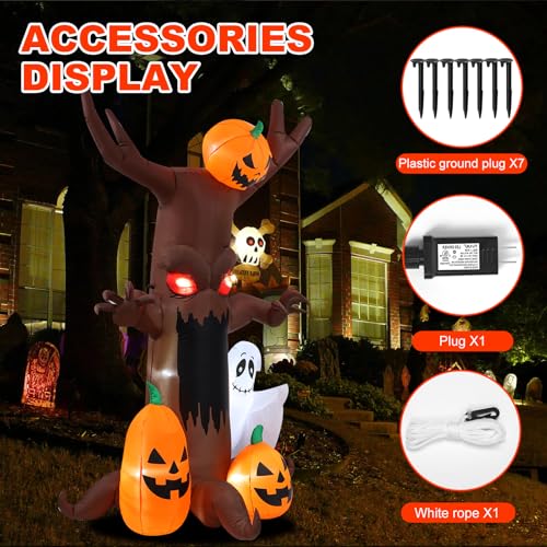 Pumpkin Ghost Tree Halloween Inflatable Outdoor Decoration