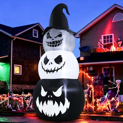 Halloween Inflatables Pumpkin Ghost Tower Outdoor Decoration
