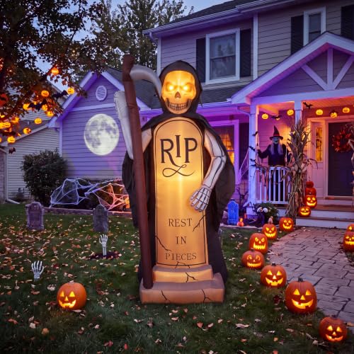 Halloween Inflatable Grim Reaper Tombstone Outdoor Decor