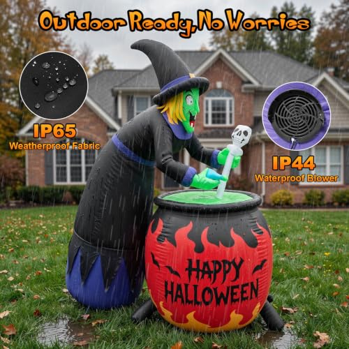 Witch Cauldron Halloween Inflatable Outdoor Decor for Events
