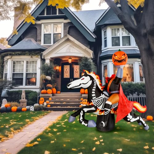 Halloween Inflatable Headless Horseman Outdoor Decorations