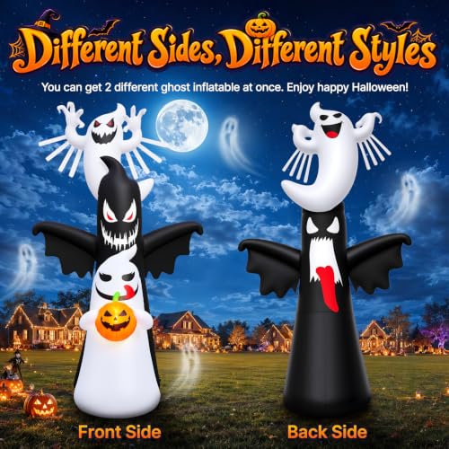 Halloween Inflatable Giant Double Sided Ghost Inflatable Decor