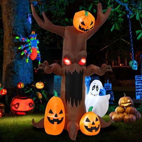Pumpkin Ghost Tree Halloween Inflatable Outdoor Decoration