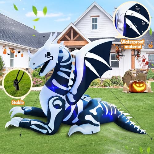 Halloween Inflatable Dragon Skeleton Outdoor Decoration