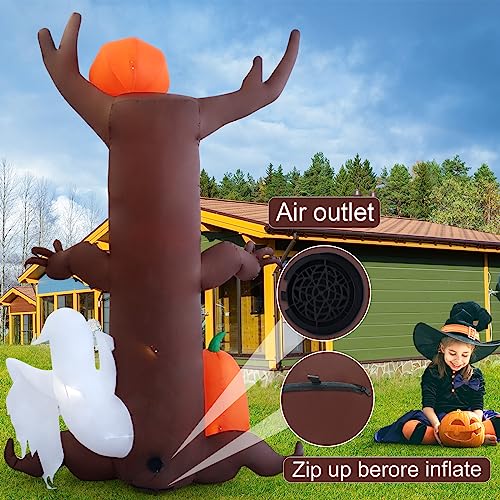 Pumpkin Ghost Tree Halloween Inflatable Outdoor Decoration