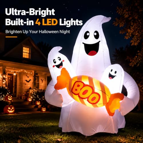 Inflatable Ghost Yard Decor for Halloween Events