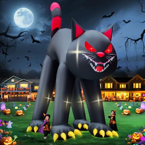 20FT Black Cat Halloween Inflatable Outdoor Decorations