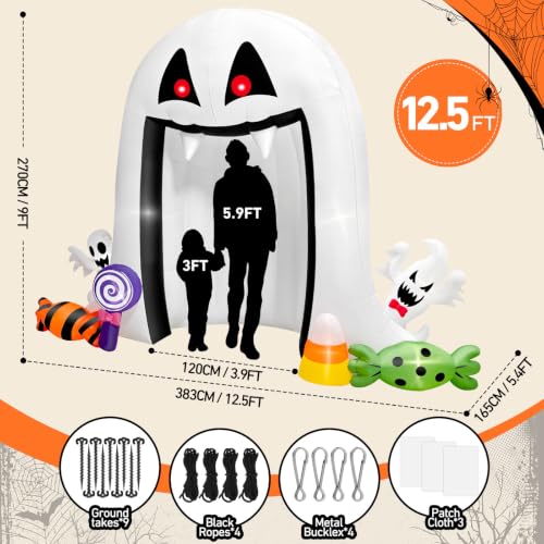 Giant Halloween Inflatable Scary Ghost Archway