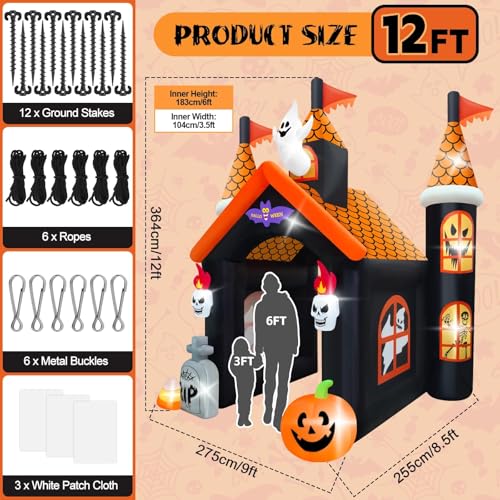 Halloween Inflatable Archway with Haunted House Tunnel